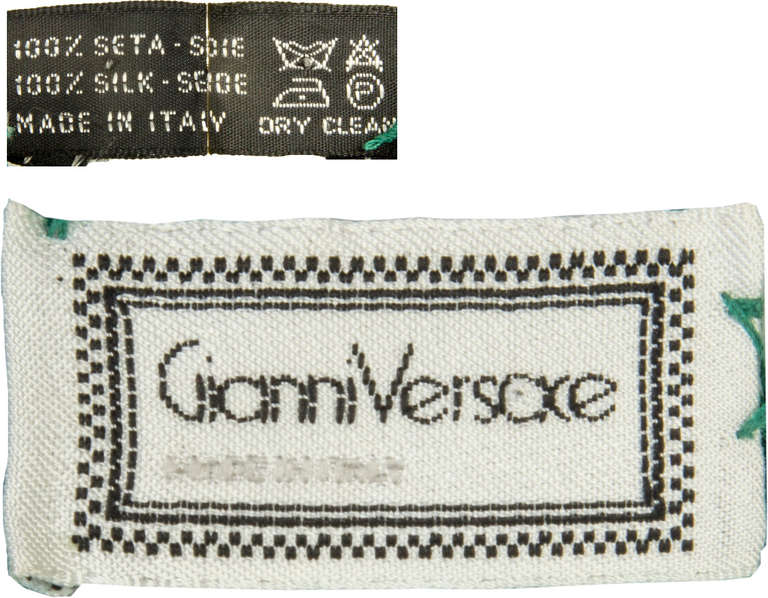 Large Gianni Versace Silk Paisley Scarf 1