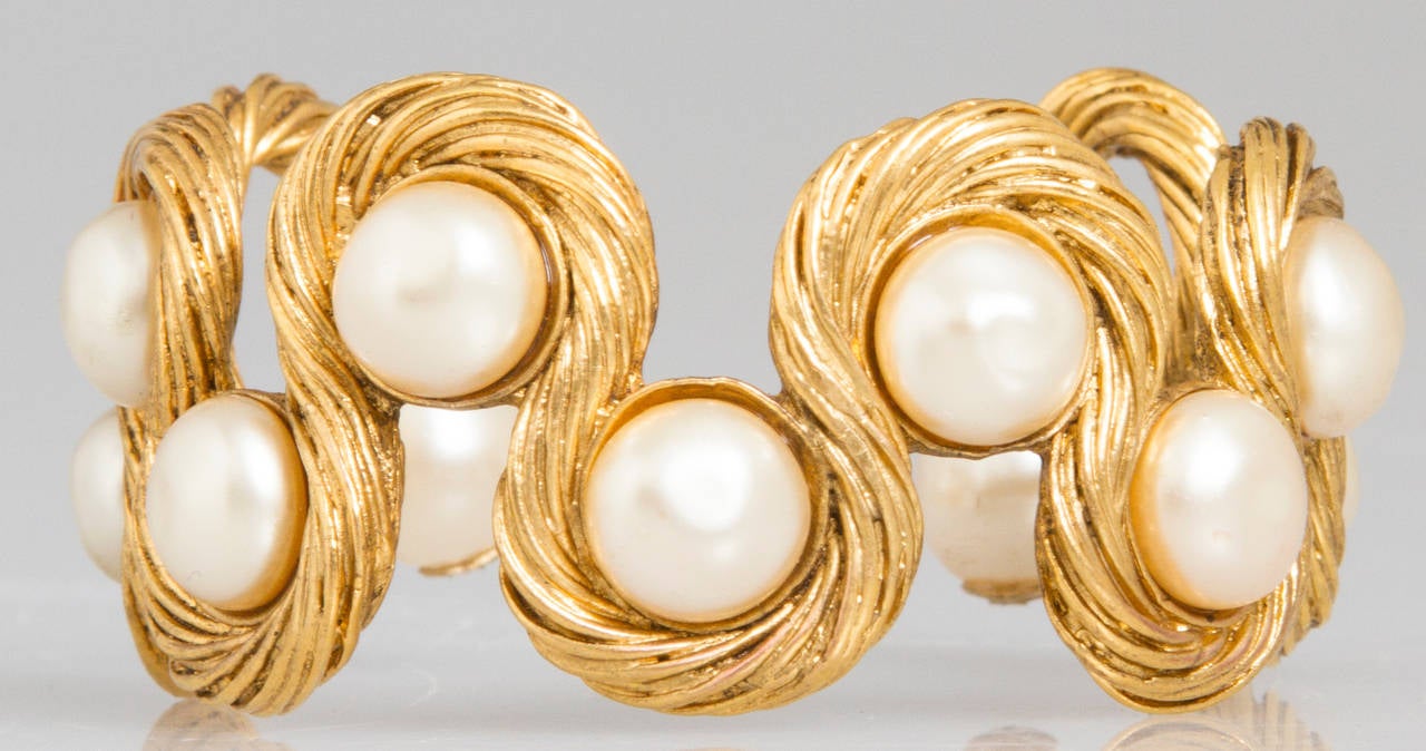 Women's Pair of CHANEL Pearl Cuffs