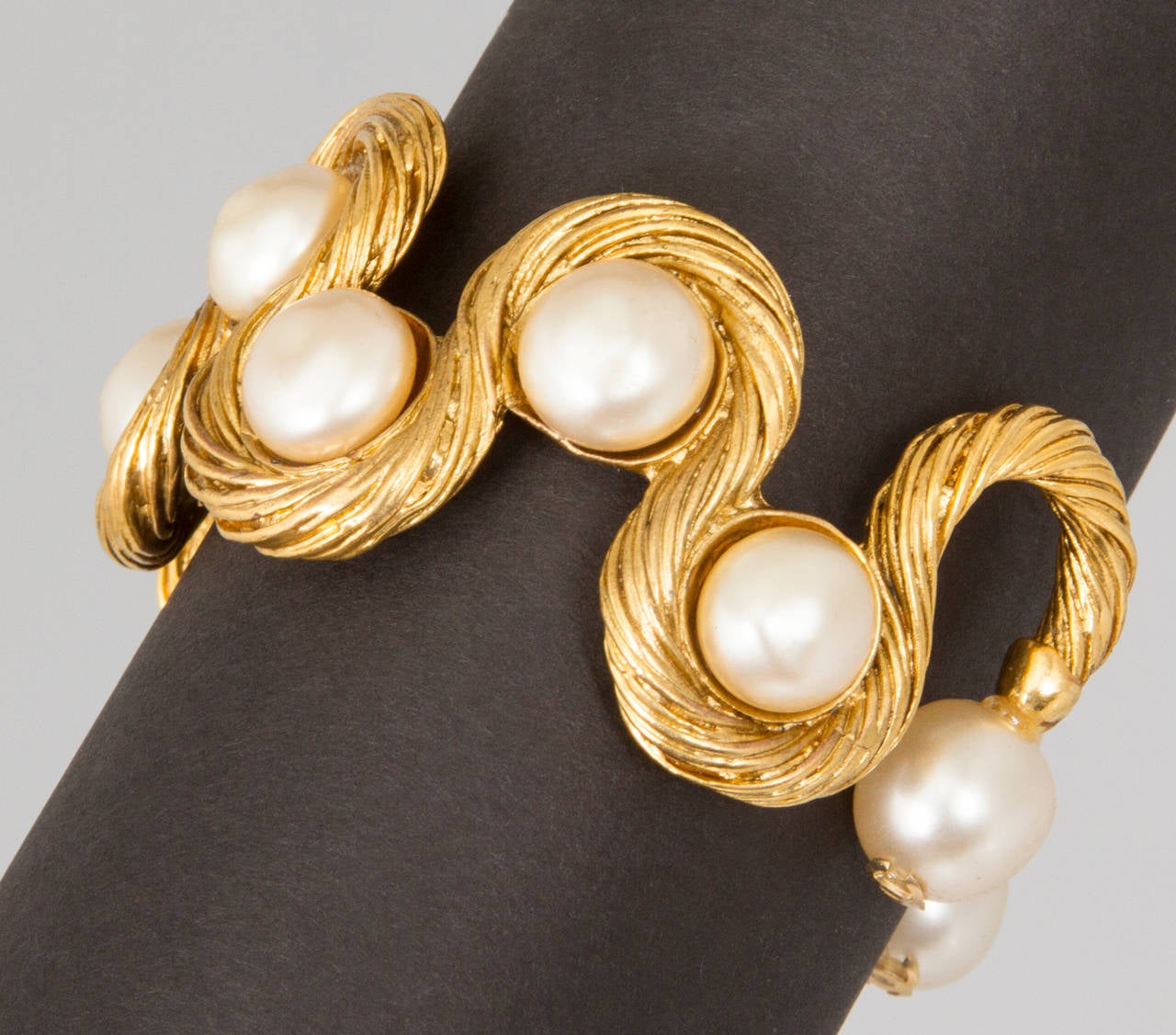 Pair of CHANEL Pearl Cuffs 3