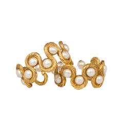 Pair of CHANEL Pearl Cuffs