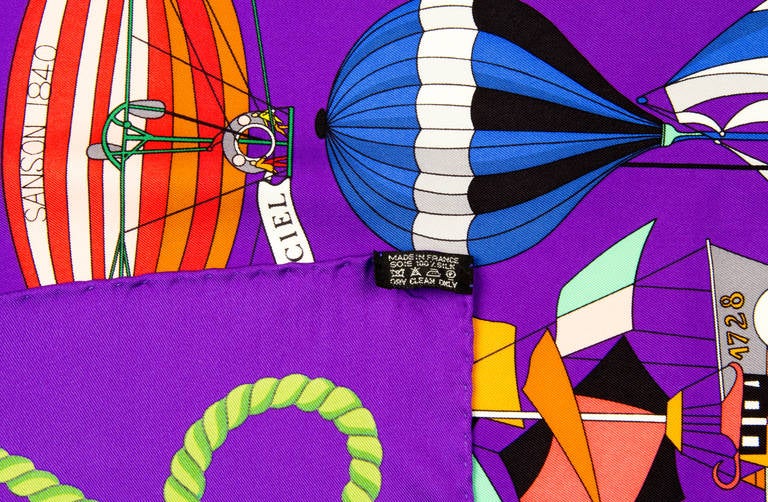 Women's Hermes  Scarf by Loic Dubigeon Les Folies du Ciel