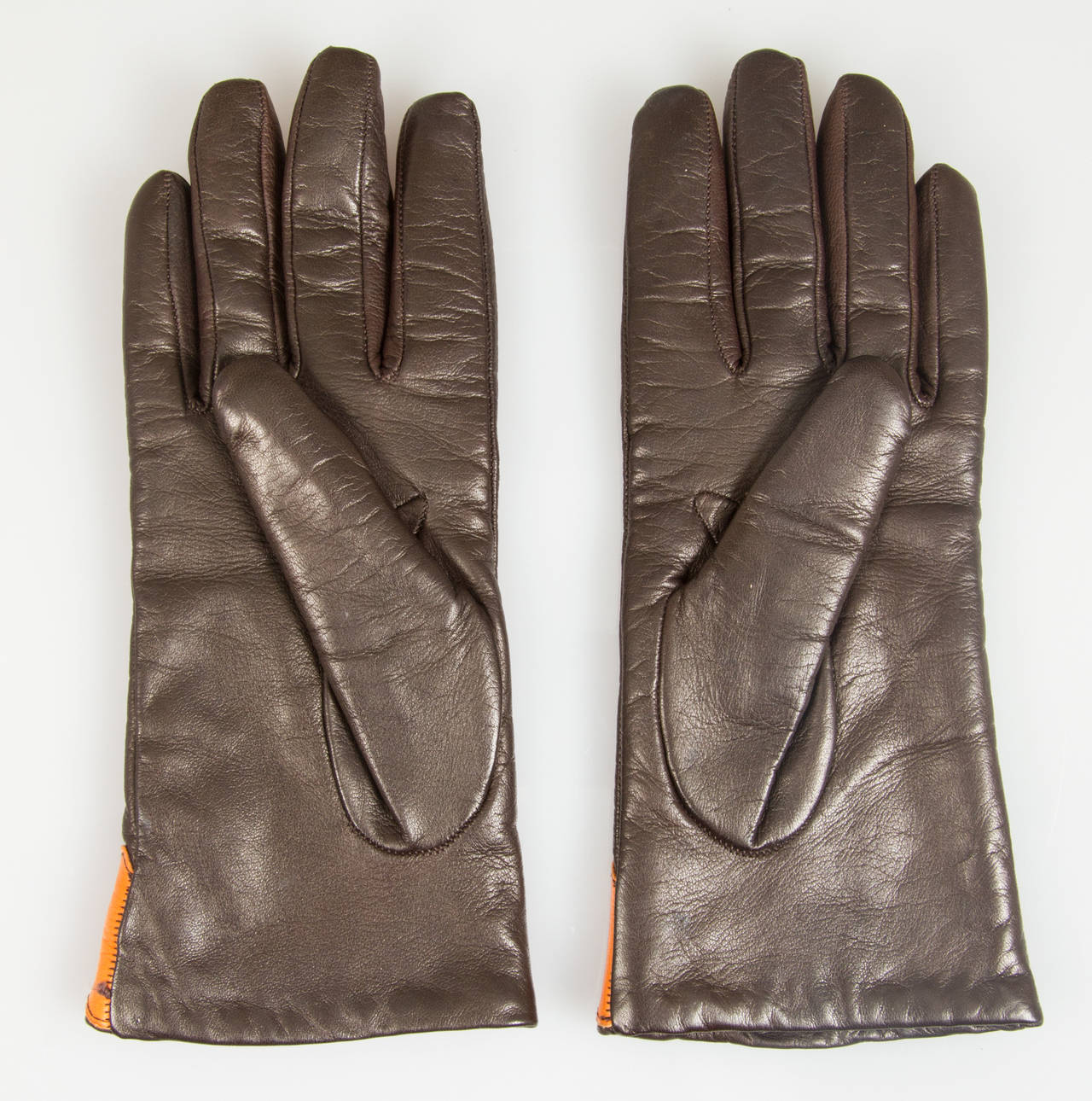 Black Vintage Moschino  Leather and Cashmere Gloves