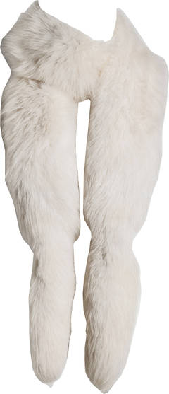 Long White Fox Stole