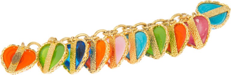 Women's CHANEL Poured Glass Heart Bracelet