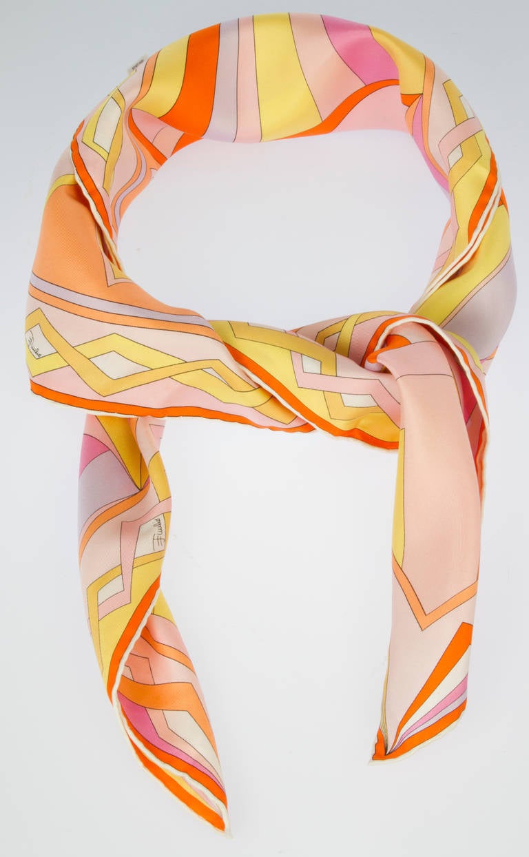 This is a wonderful scarf with a great design that is so Pucci.
