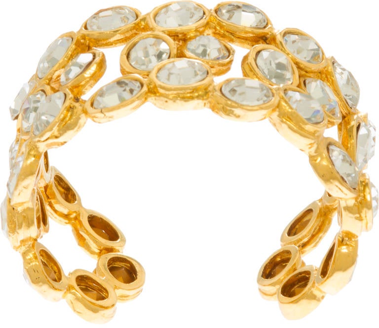 Women's Glamorous CHANEL Faceted Crystal Headlight Cuff