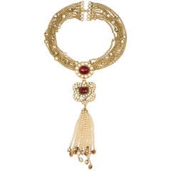 Stunningly Gorgeous Museum Quality CHANEL Gripoix Empress Necklace