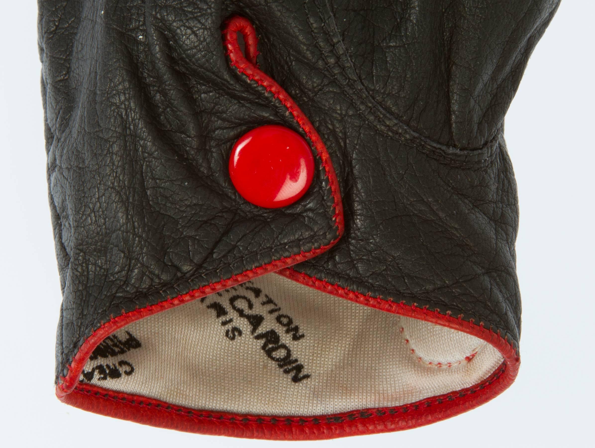Vintage Pierre Cardin Lambskin Gloves In Good Condition In Chicago, IL