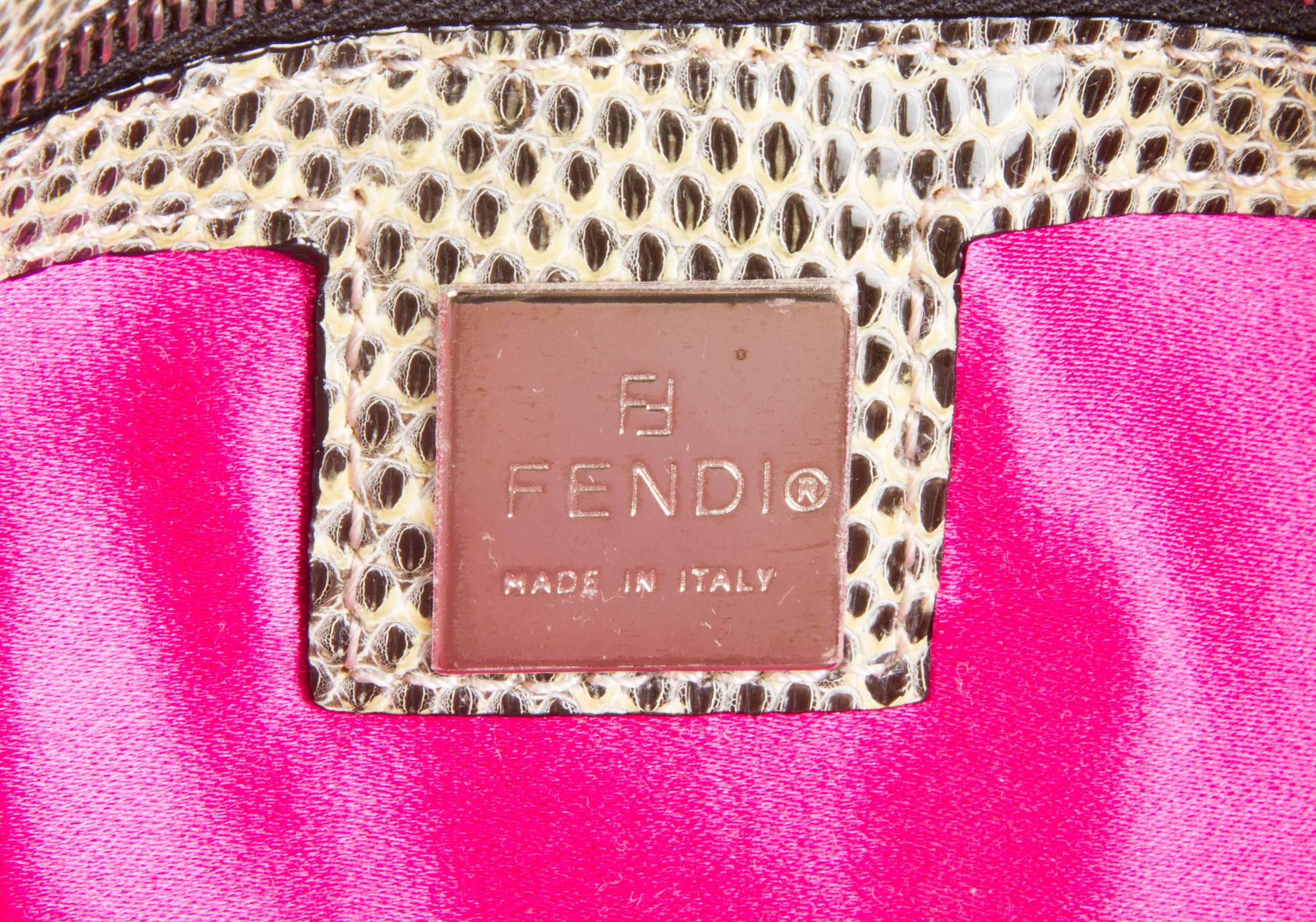 Vintage Fendi Limited Edition Runway Bag With Lizard  2