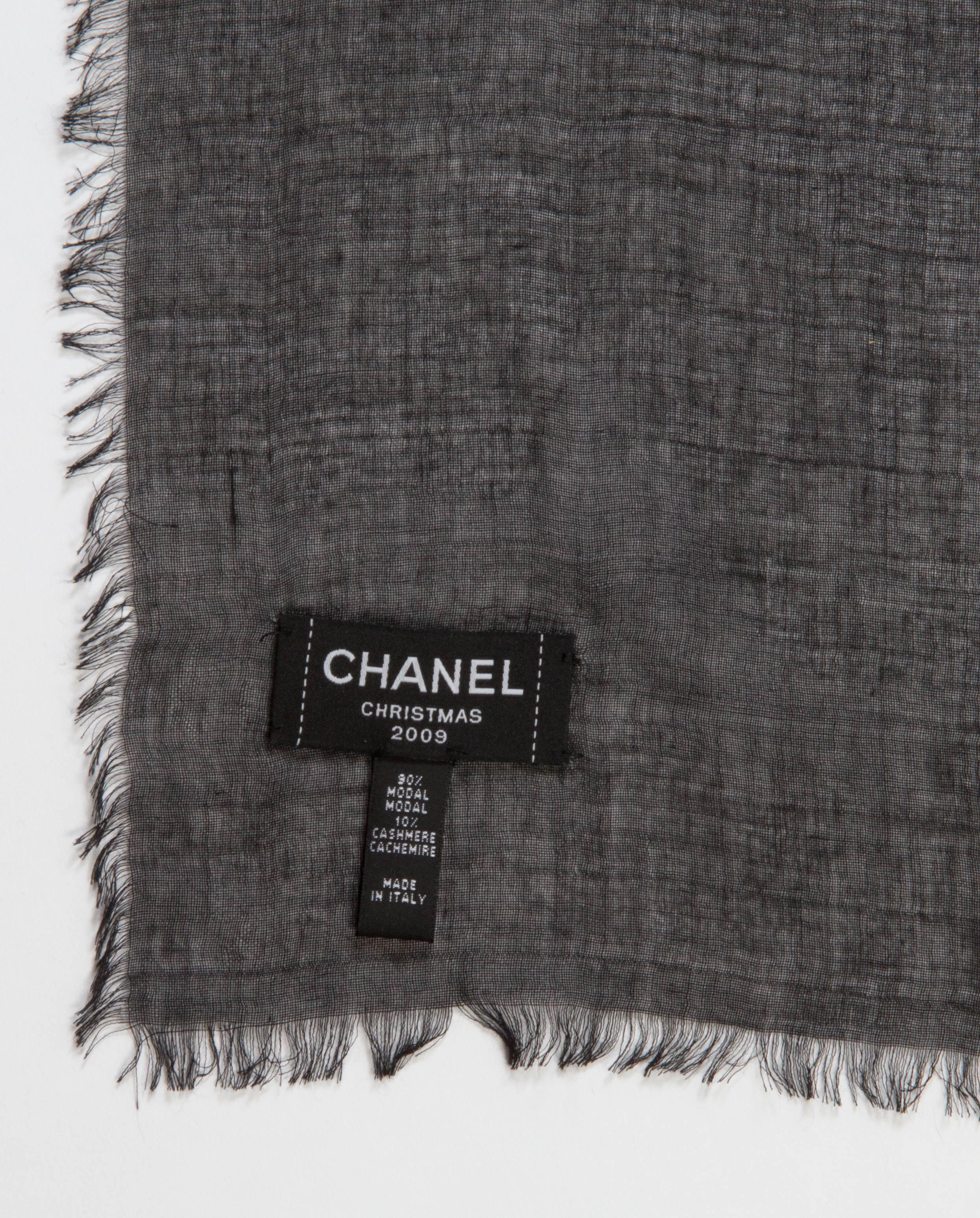 Pair of CHANEL Scarves  from the Christmas 2009 Collection 1