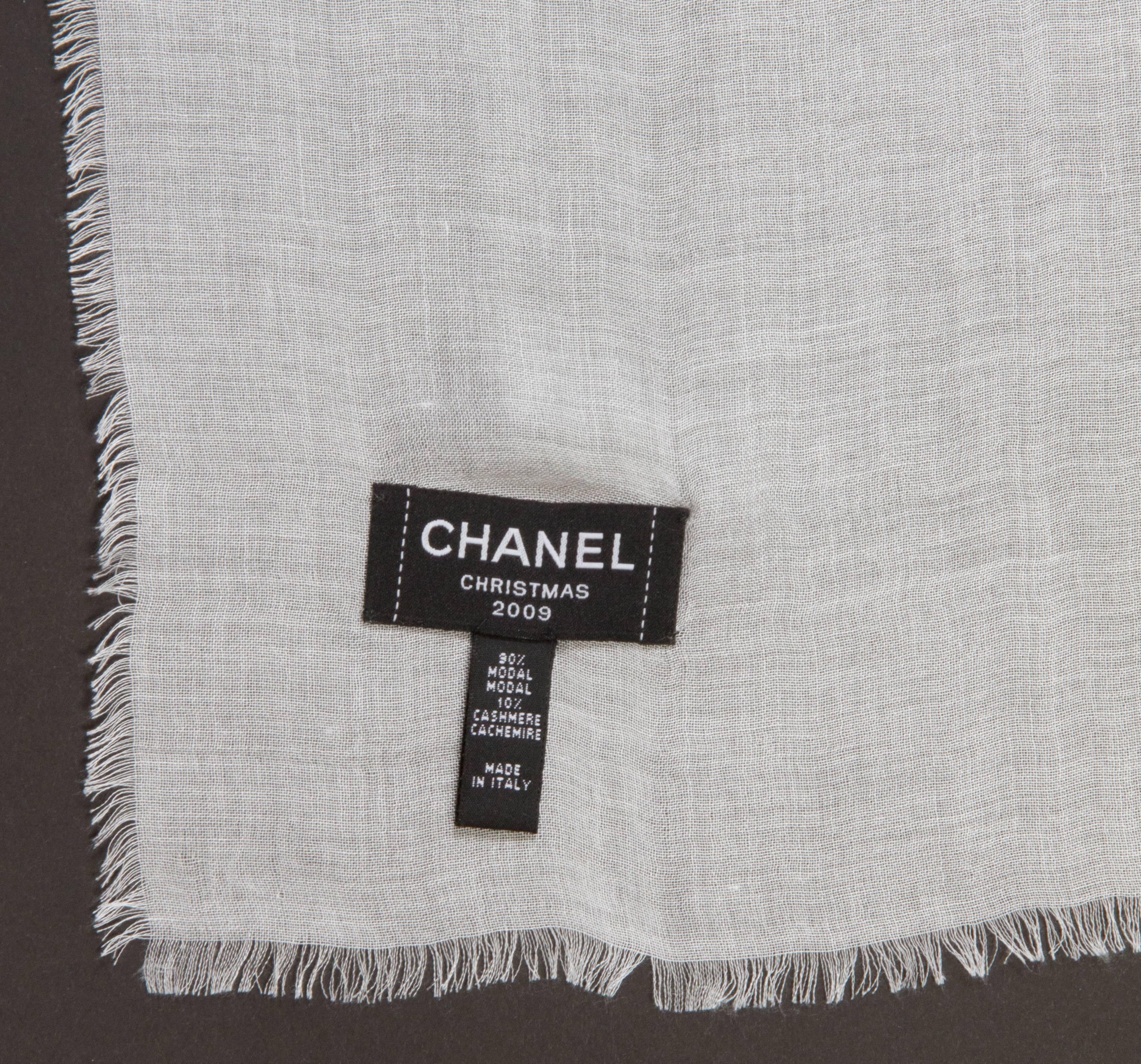 Pair of CHANEL Scarves  from the Christmas 2009 Collection 4