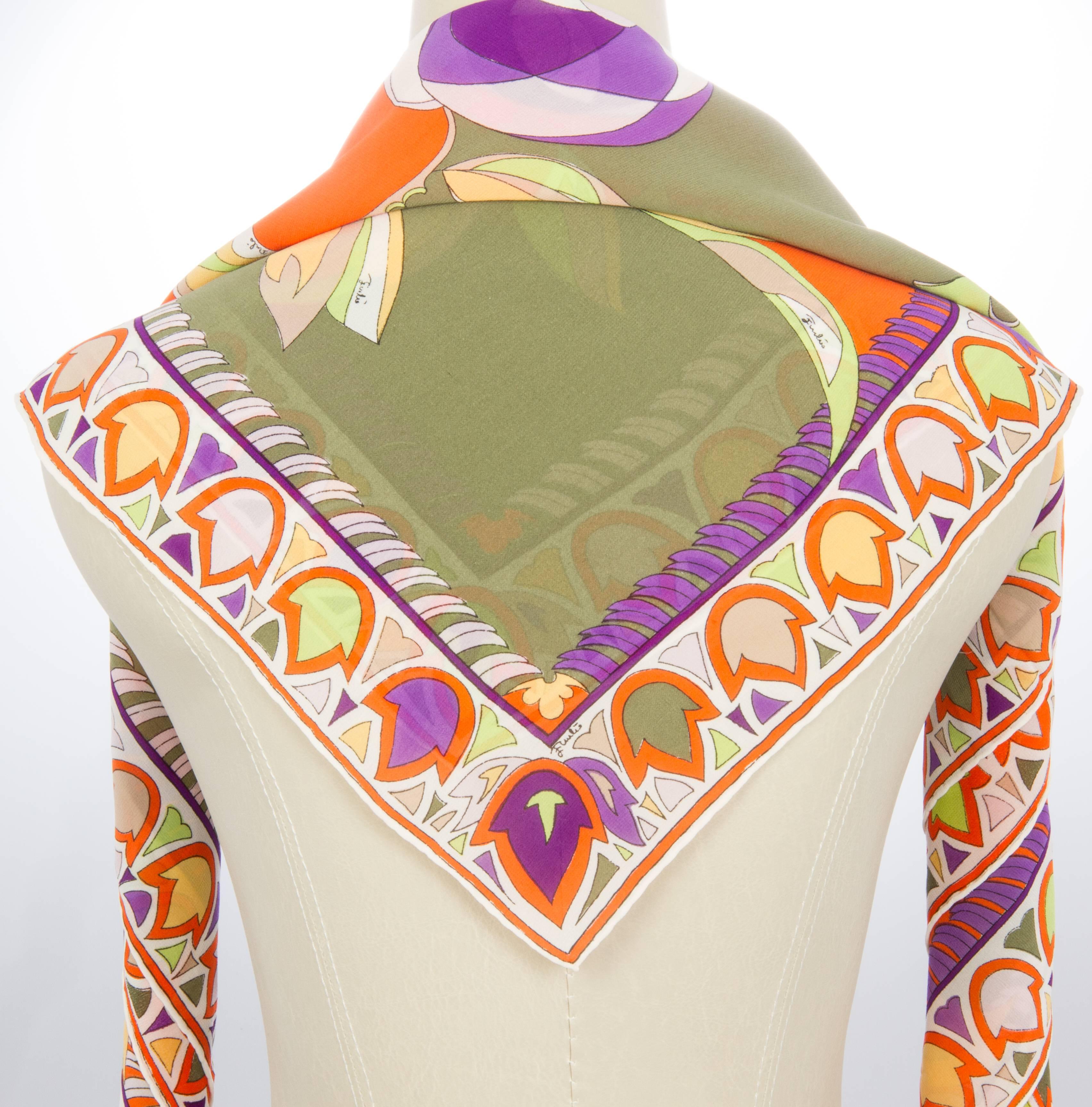 Great silk scarf with bold colors and thoughts of Spring.