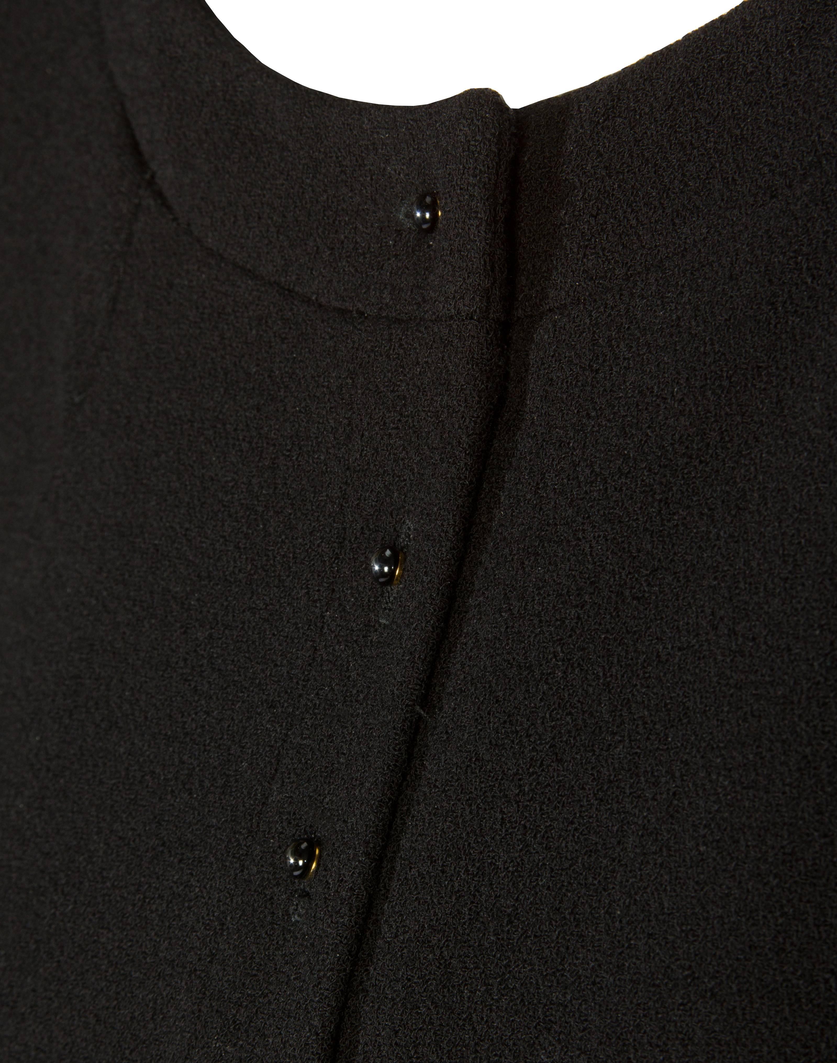 CHANEL Jacket in Black Wool Crepe 2