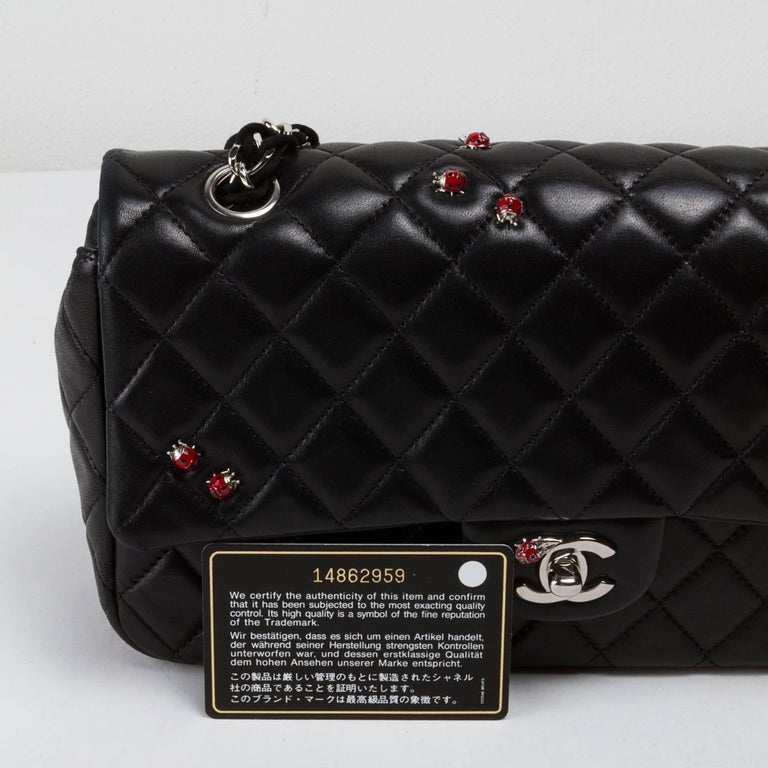 CHANEL Lambskin Quilted Ladybug Extra Mini Flap Red 1049744