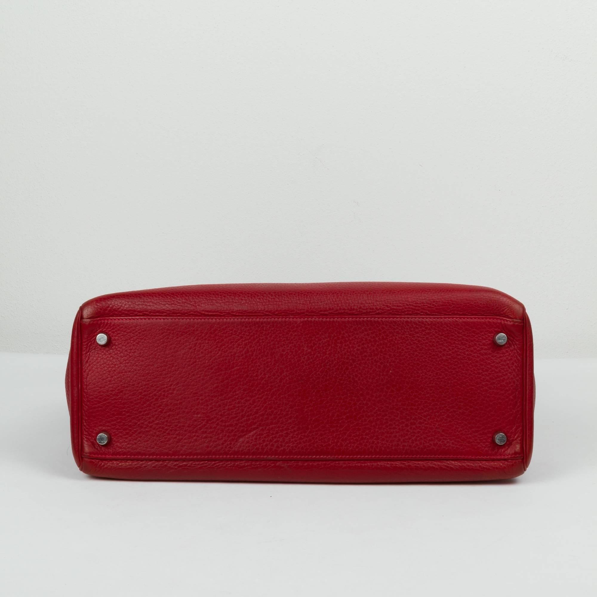Hermés Kelly Rouge Garance Leather Excellent Conditions In Excellent Condition For Sale In Bologna, Emilia Romagna