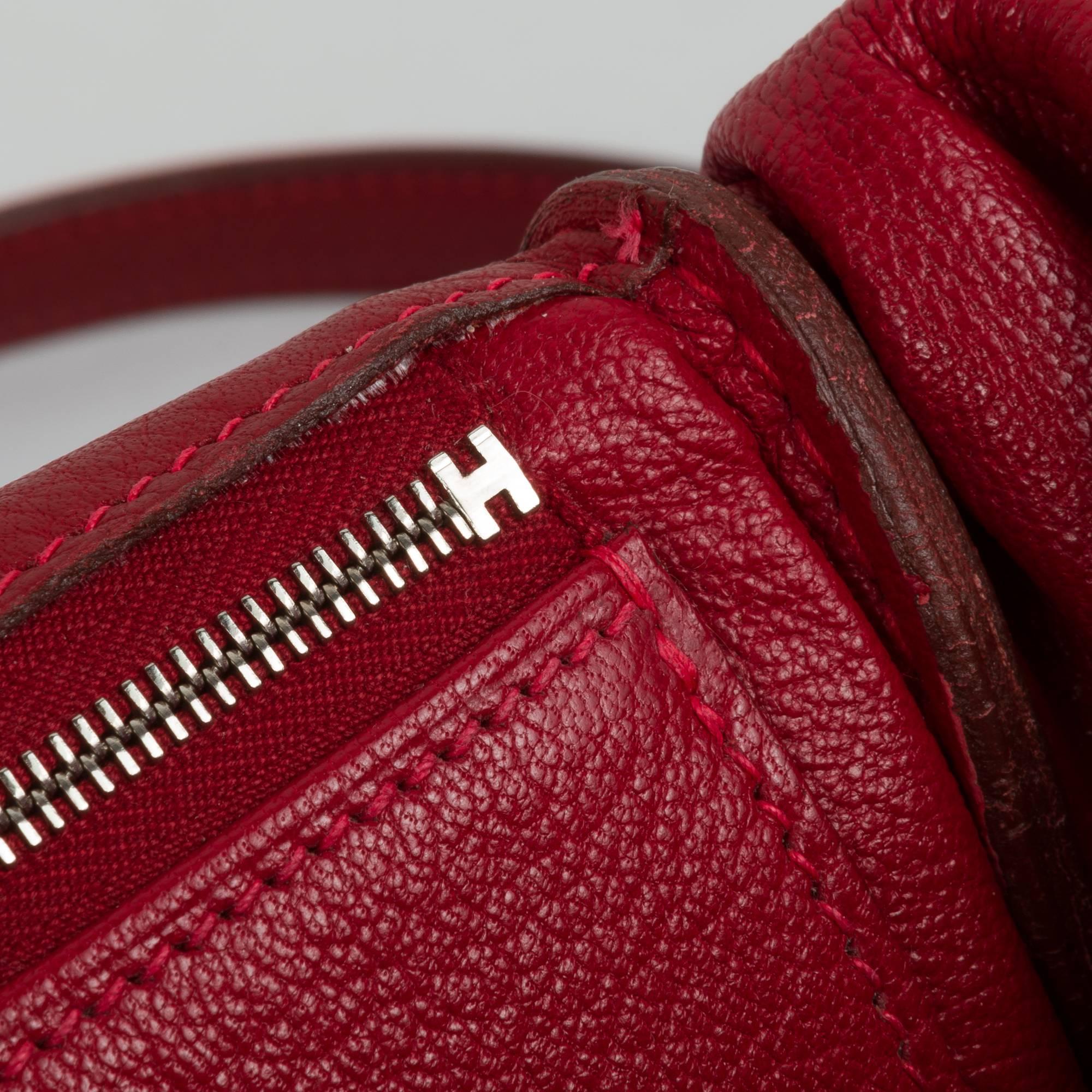 Hermés Kelly Rouge Garance Leather Excellent Conditions For Sale 4