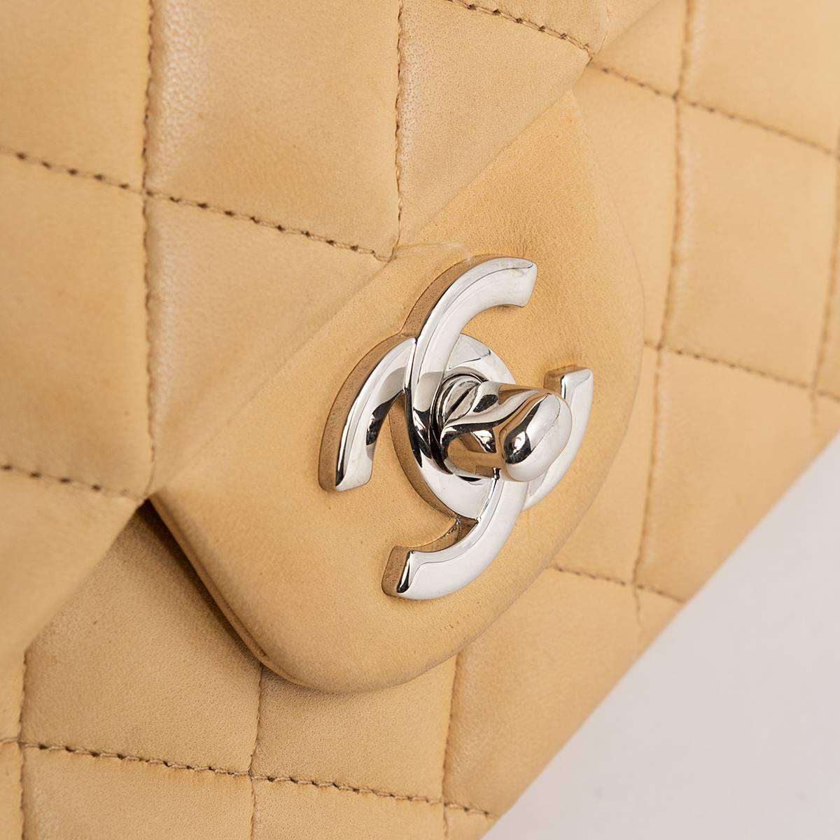 2005 Chanel 2.55 Quilted Matelasse Beige Lambskin  For Sale 4