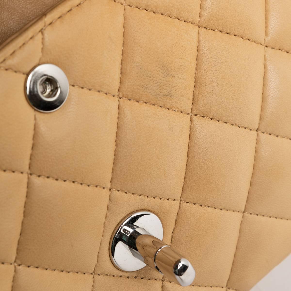 2005 Chanel 2.55 Quilted Matelasse Beige Lambskin  For Sale 10