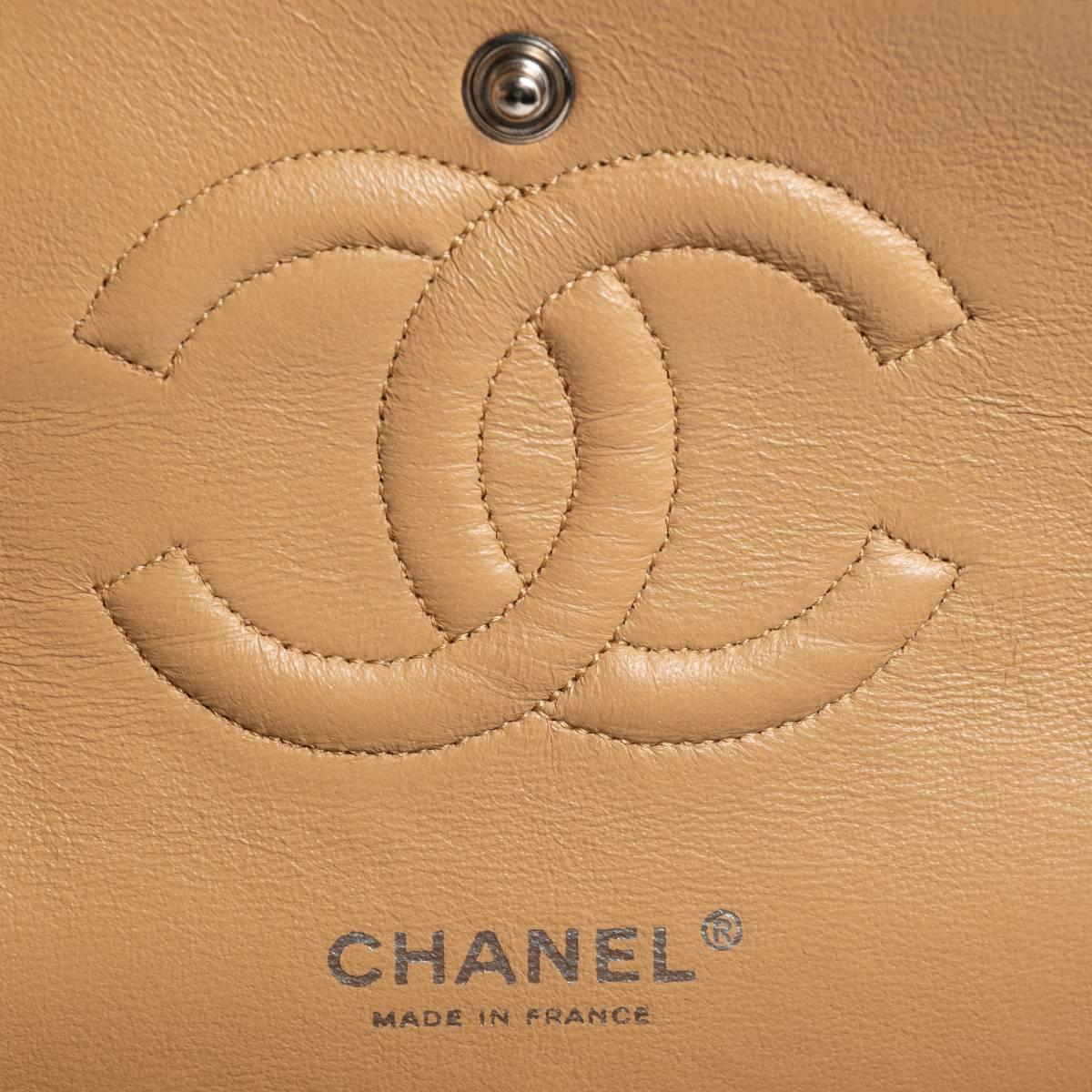 2005 Chanel 2.55 Quilted Matelasse Beige Lambskin  For Sale 3