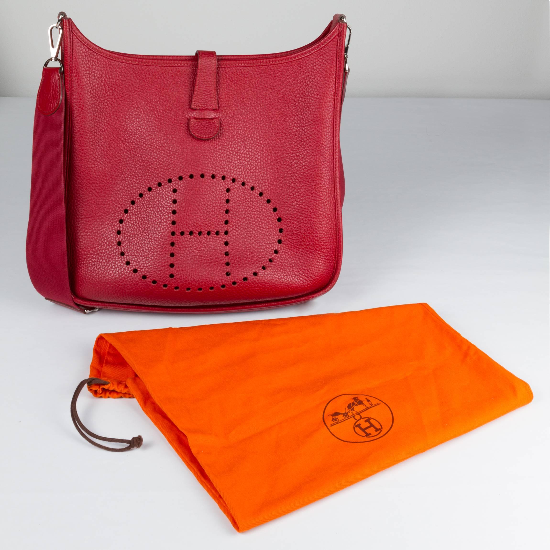 Women's 2010 Hermès Evelyn Rouge Garance Bag  