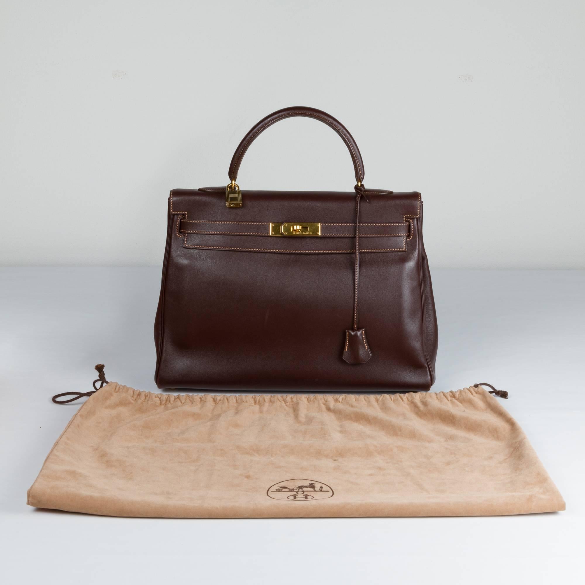 Women's 1997 Hermés Kelly Swift Brown Very Good Condition  For Sale