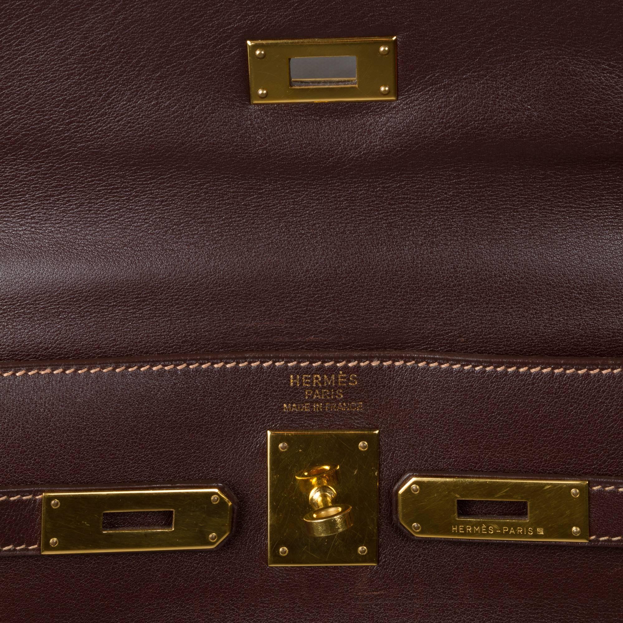 1997 Hermés Kelly Swift Brown Very Good Condition  For Sale 6