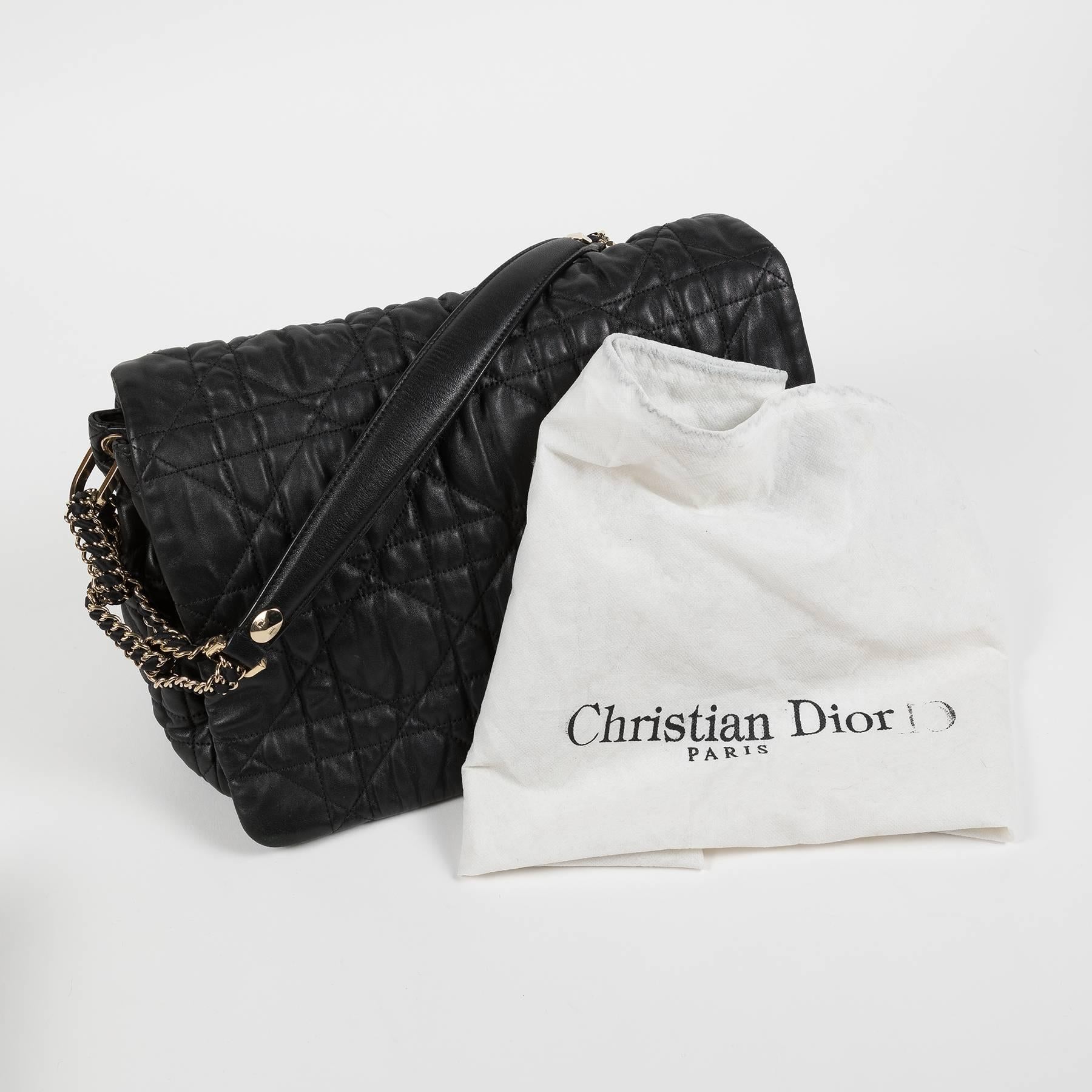 Christian Dior Black Matelasse Leather with Gold Hardwares Delice bag 1