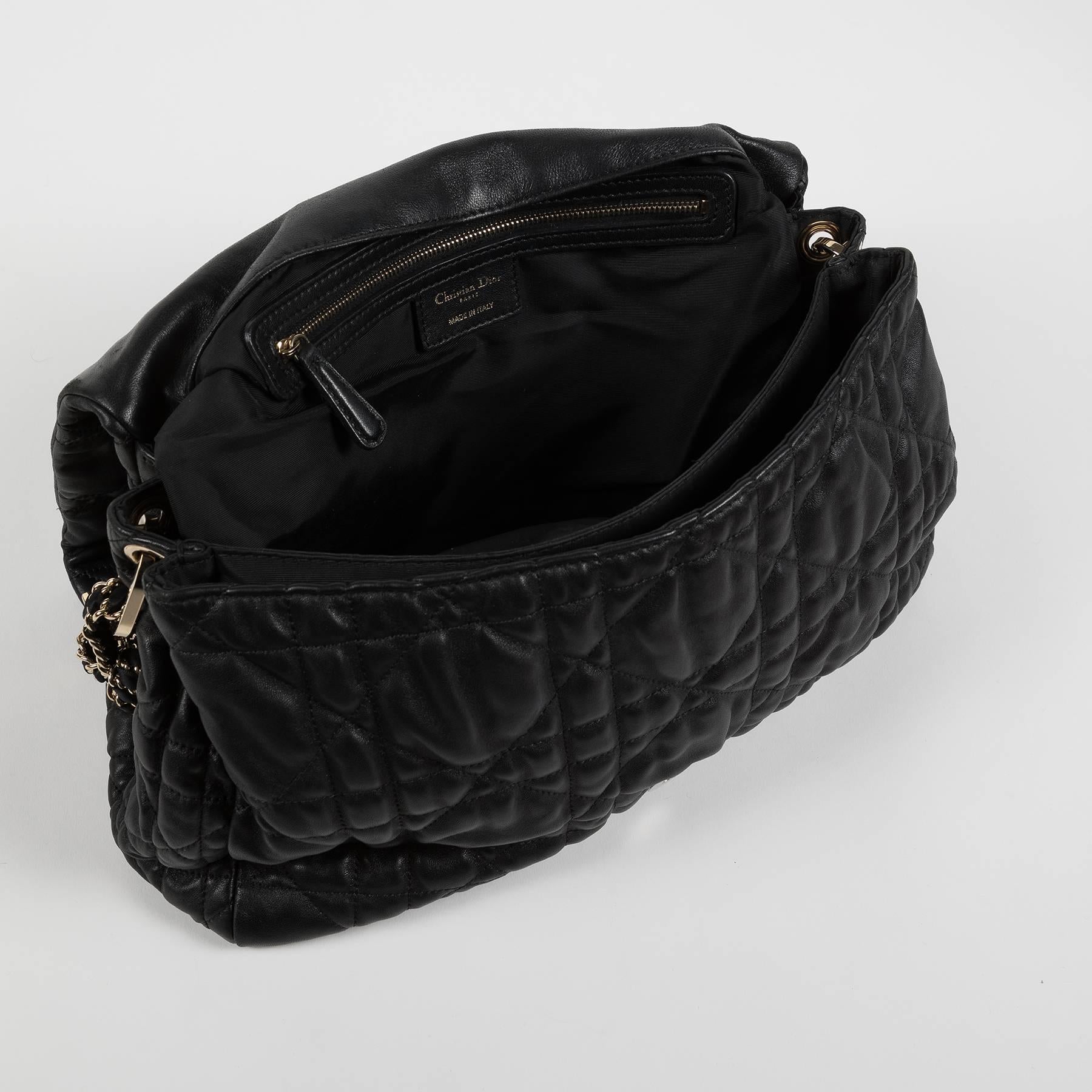 Christian Dior Black Matelasse Leather with Gold Hardwares Delice bag 2