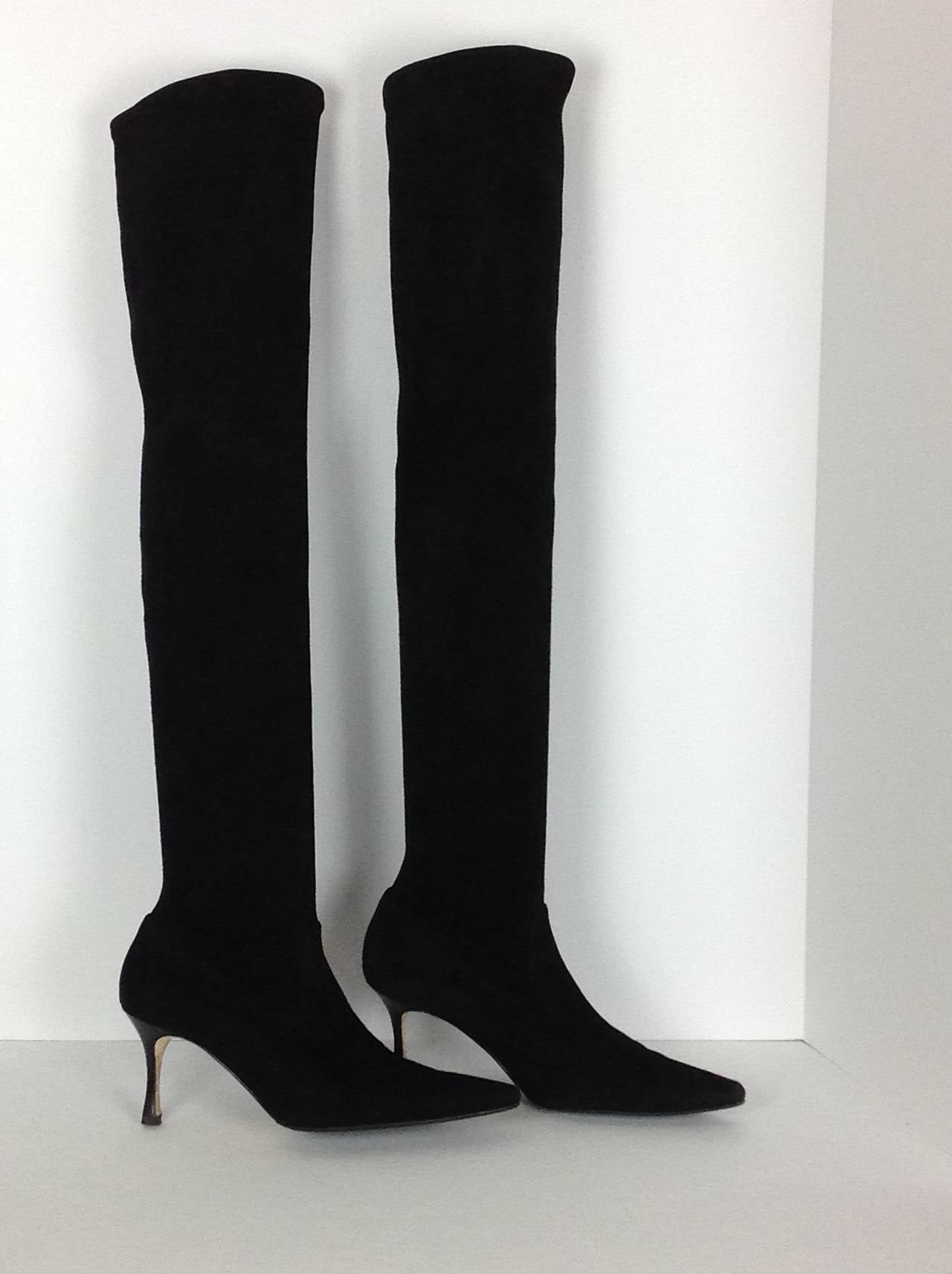 Manolo Blahnik Over the Knee Boot                               size 39.50 1