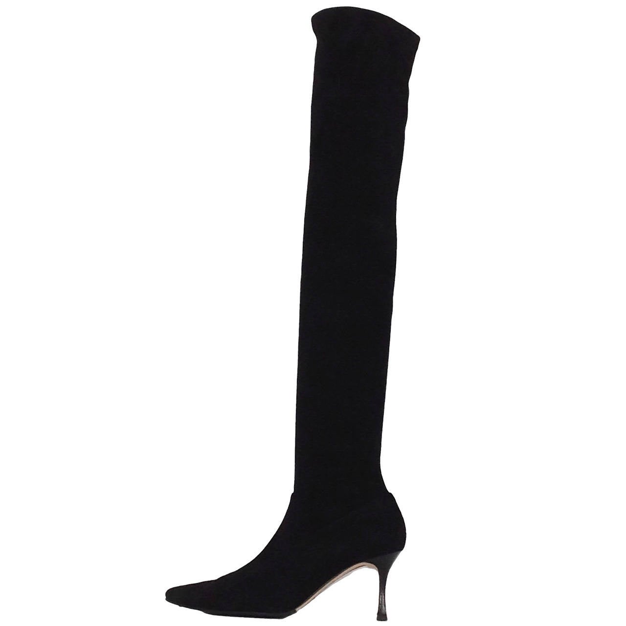 Manolo Blahnik Over the Knee Boot                               size 39.50