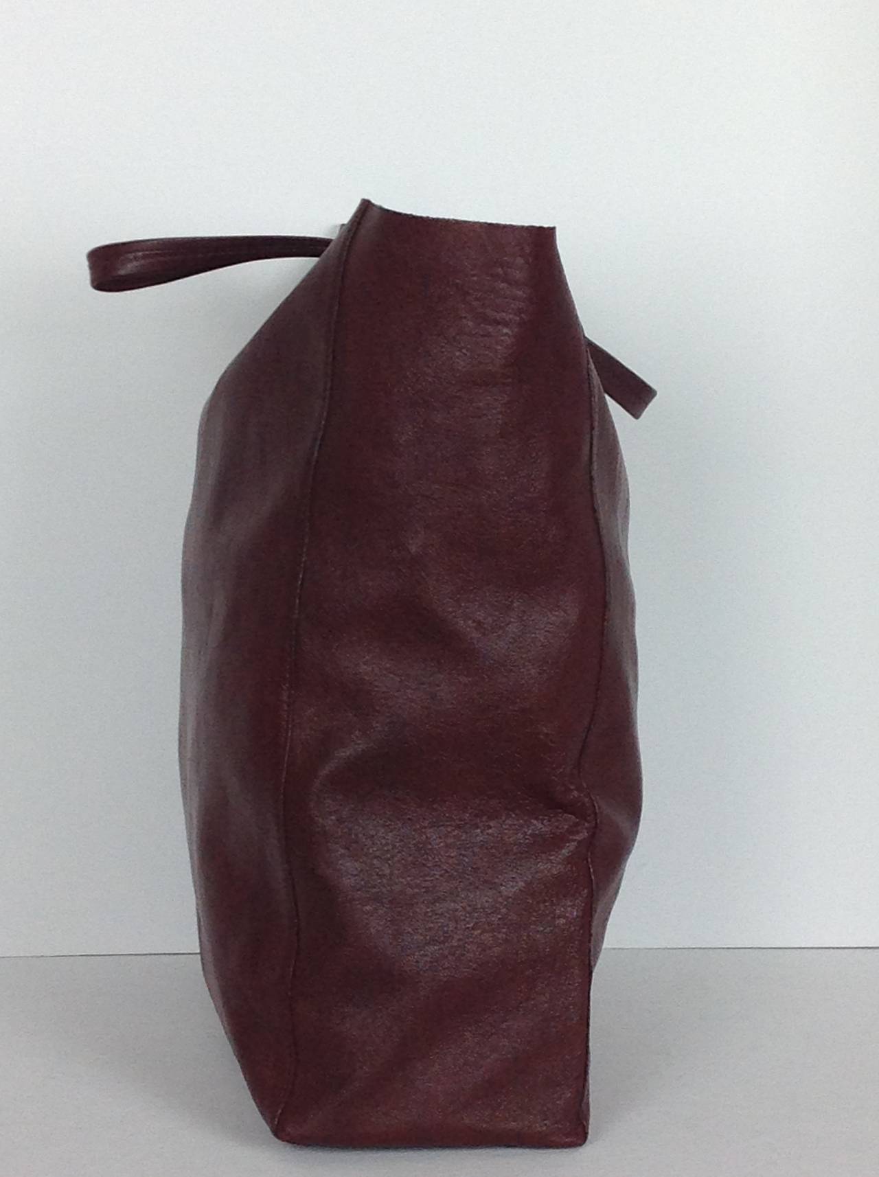 Soft lambskin Celine tote, in marsala 