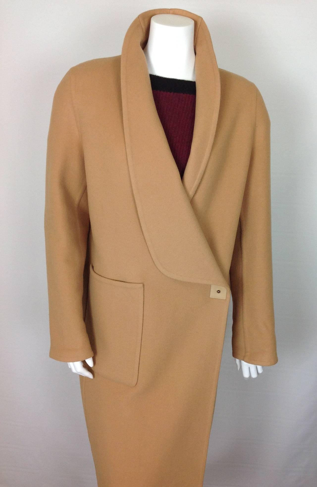 Hermes Double Faced Cashmere Wrap Coat                 Current! In Excellent Condition In Palm Beach, FL