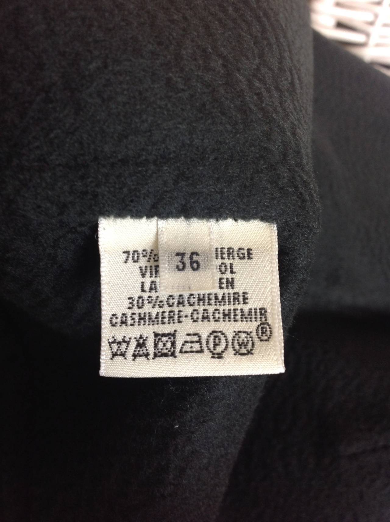 Hermes spruce green collarless cardigan jacket                           Size 36 1