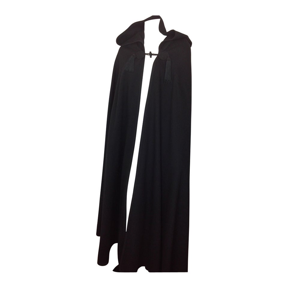 Yves St Laurent black cape from the Russian Collection      Rive Gauche