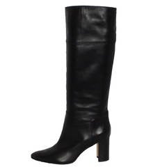 NEW Manolo Blahnik equestrian leather boots                Size 39 1/2