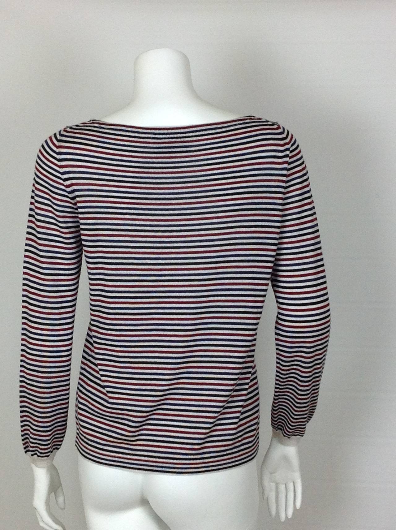 Women's Lightweight Prada stripe sweater                   Size 42 For Sale