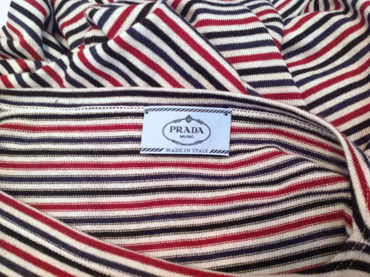 Lightweight Prada stripe sweater                   Size 42 For Sale 1