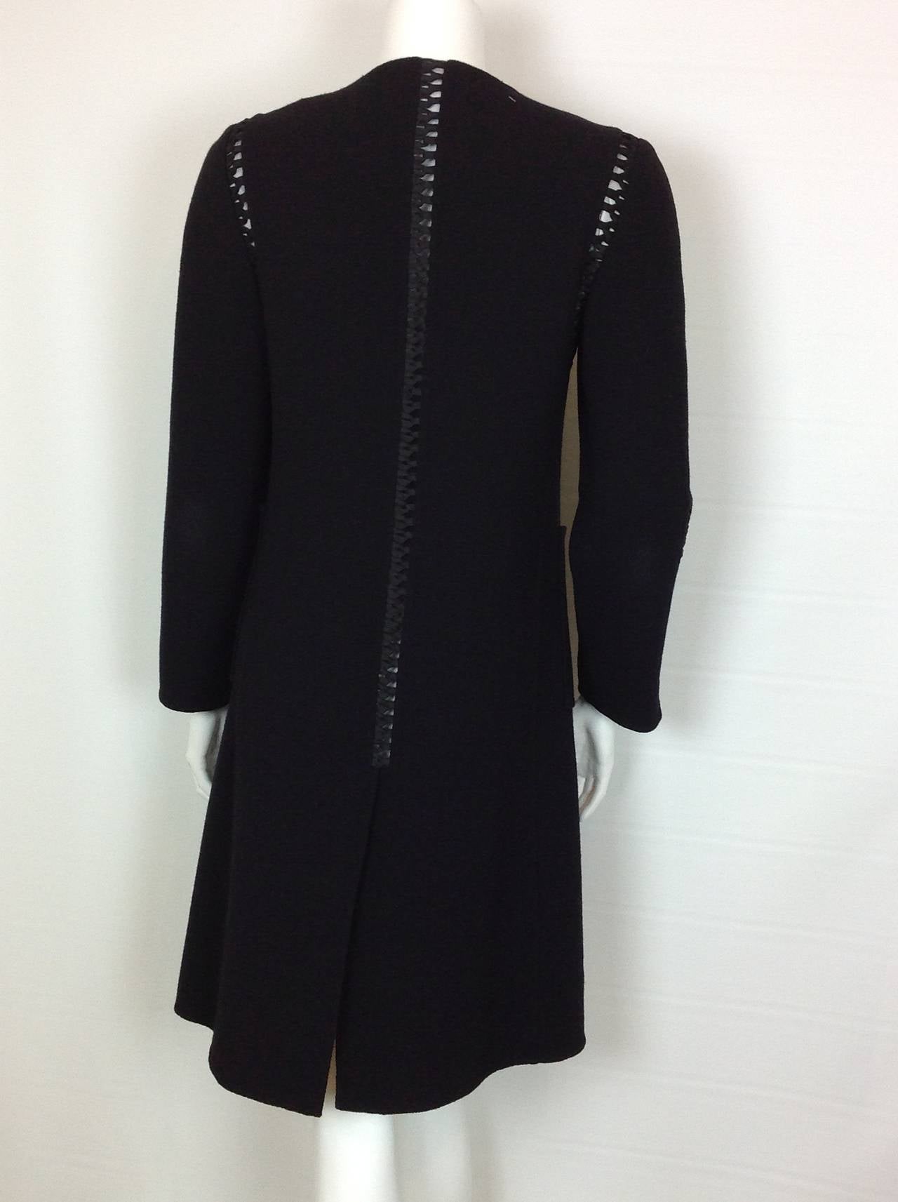 Wool crepe Ralph Rucci long jacket/coat   size 6 2