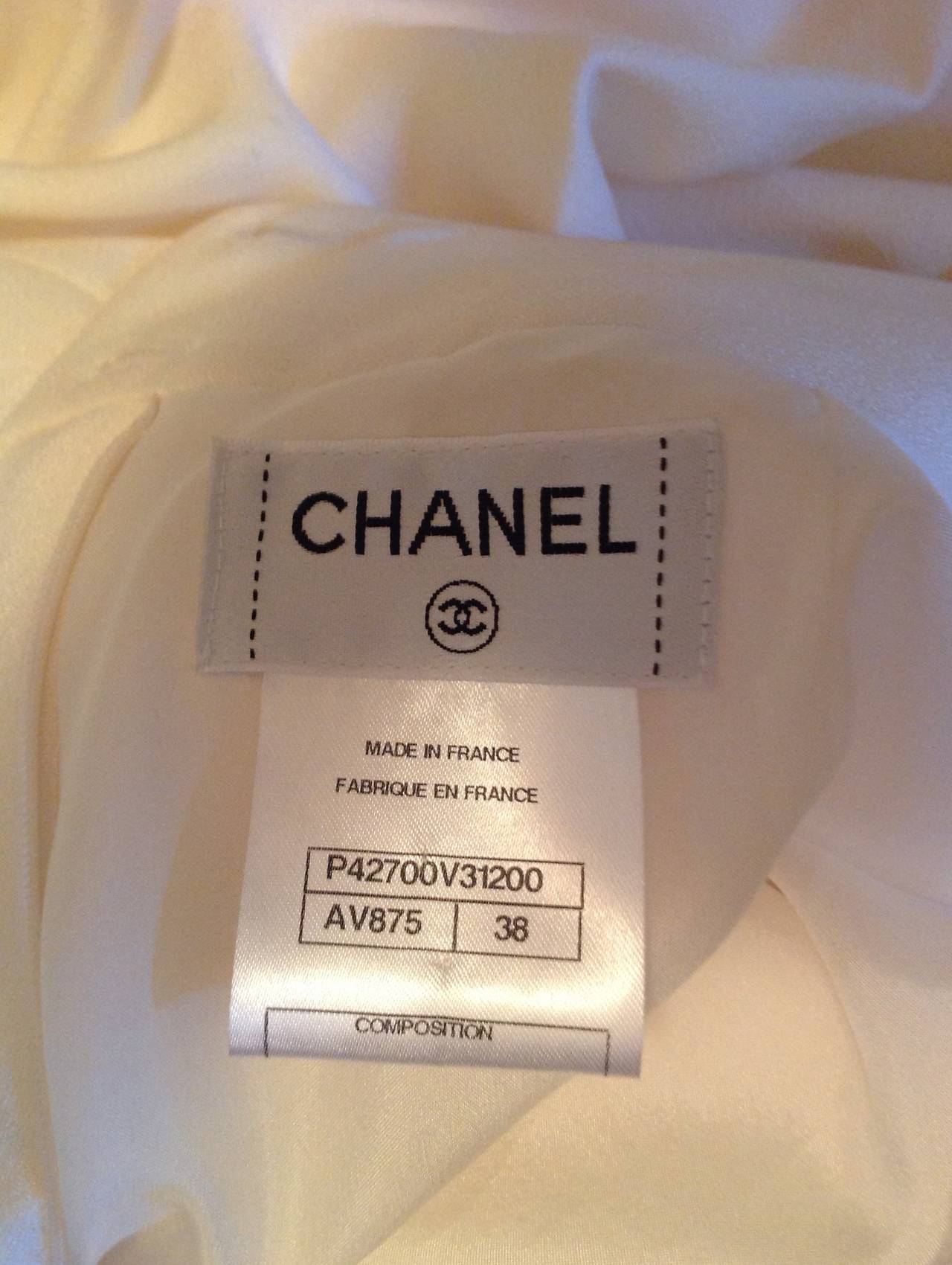 Women's White Chanel long skirt summer 2014        size 38