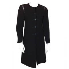 Wool crepe Ralph Rucci long jacket/coat   size 6