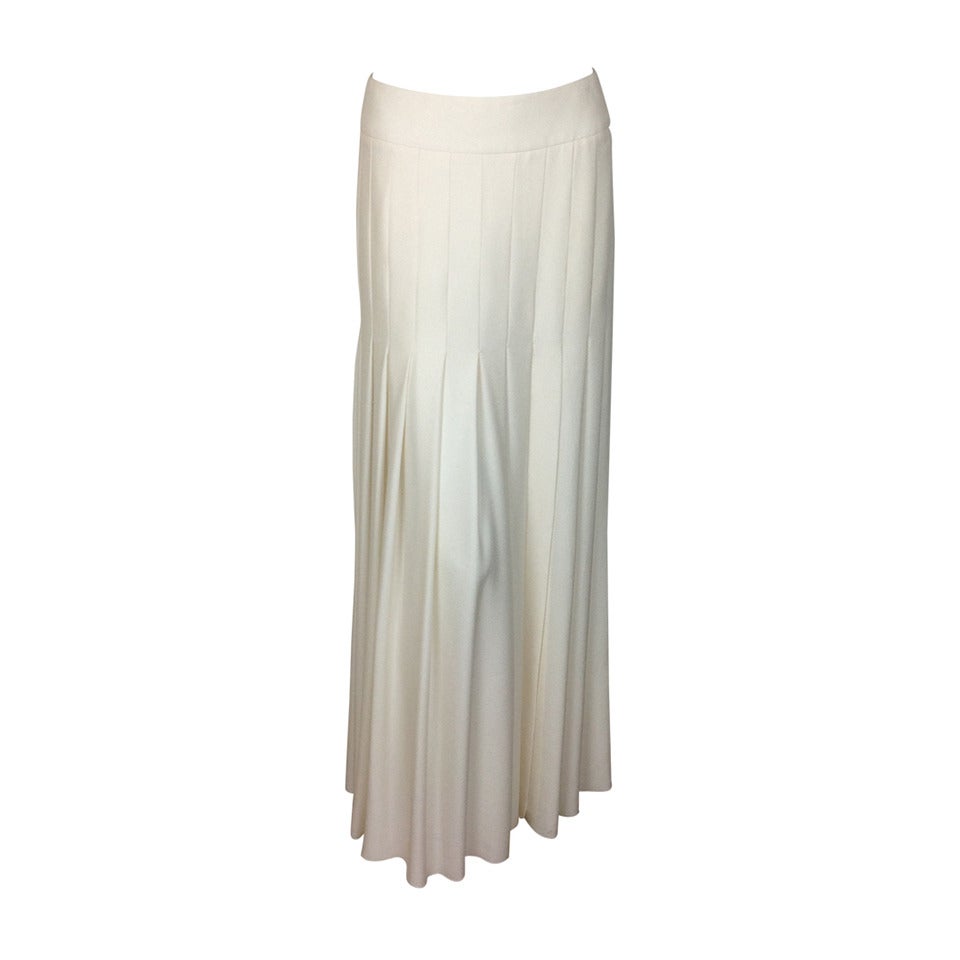 White Chanel long skirt summer 2014        size 38