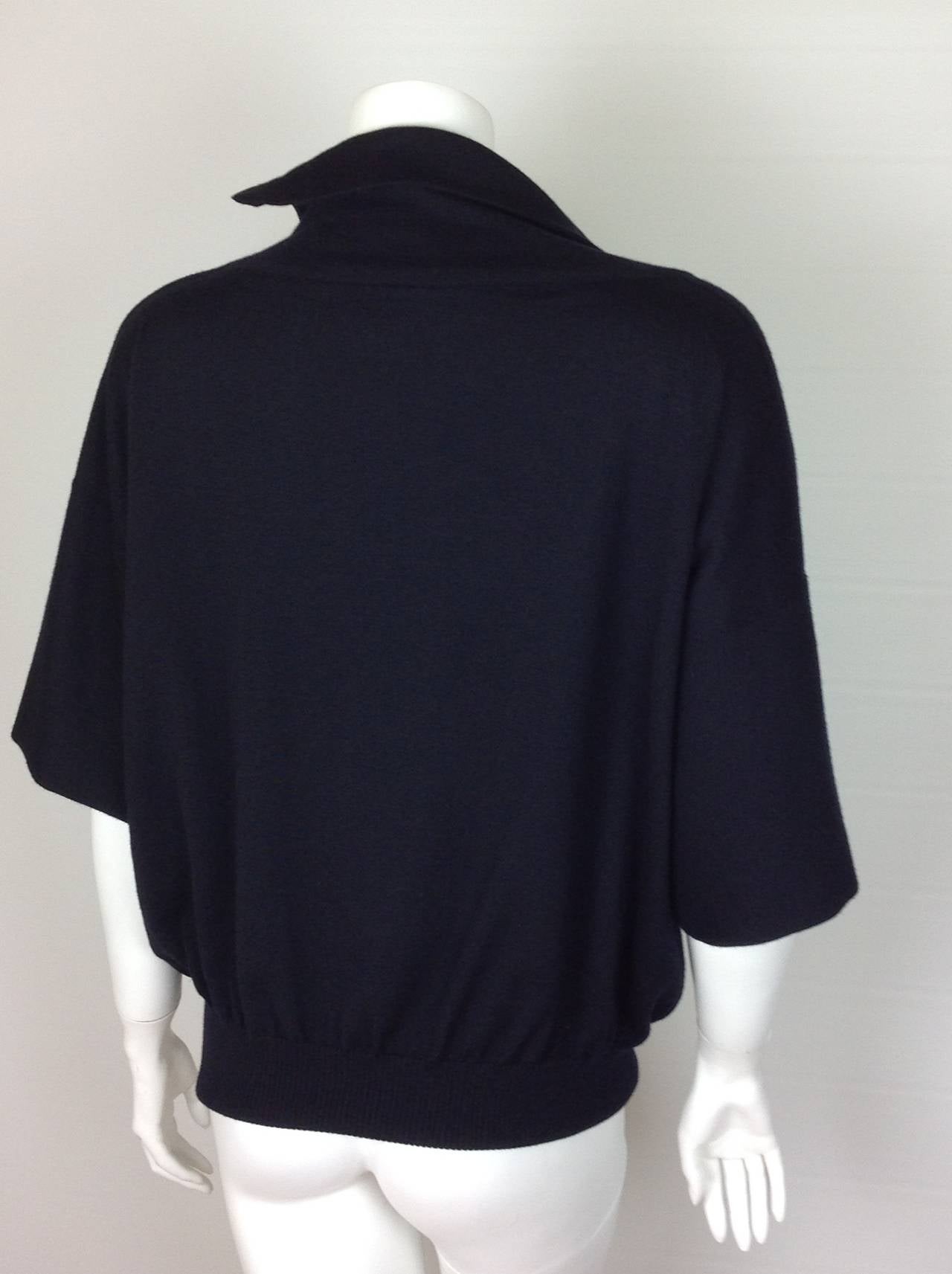 Black Hermes cashmere convertible sweater  Size 34 3