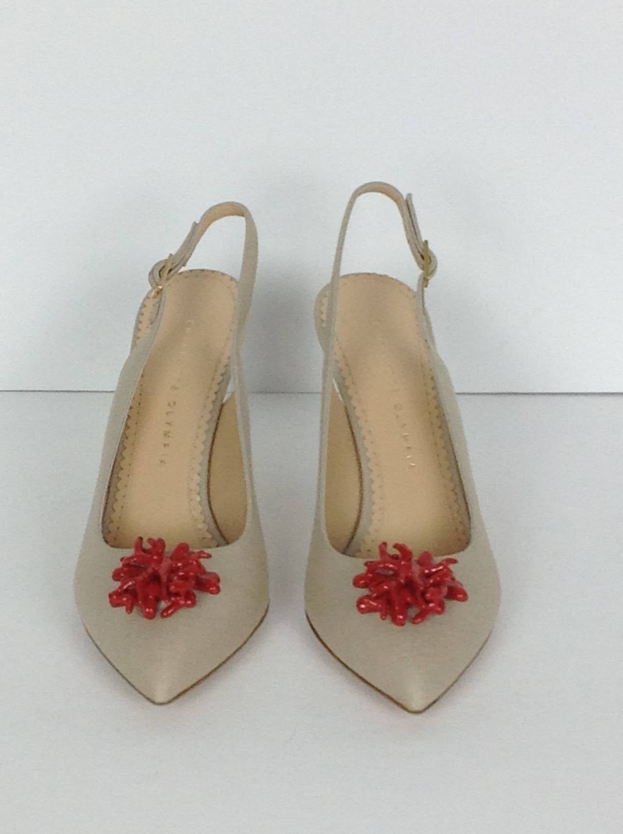 Brown Coquillage trim Charlotte Olympia pumps         NEW For Sale