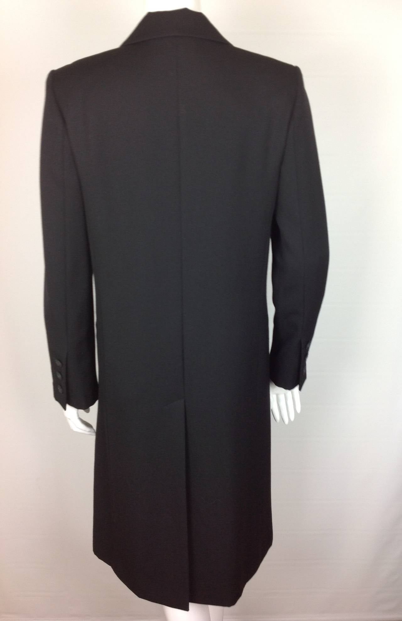 Black Lightweight black Chanel reefer coat         Size 36 For Sale