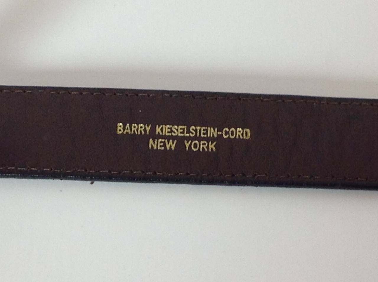 Women's or Men's Barry Kieselstein Cord Sterling Labrador Buckle and Lizard belt