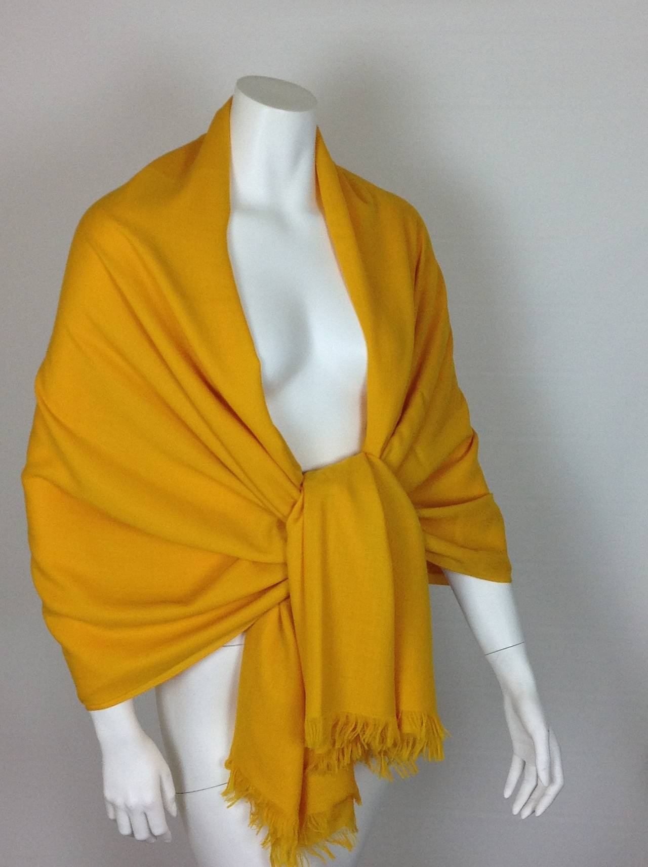 Women's or Men's Sunflower Hermes cashmere shawl   New