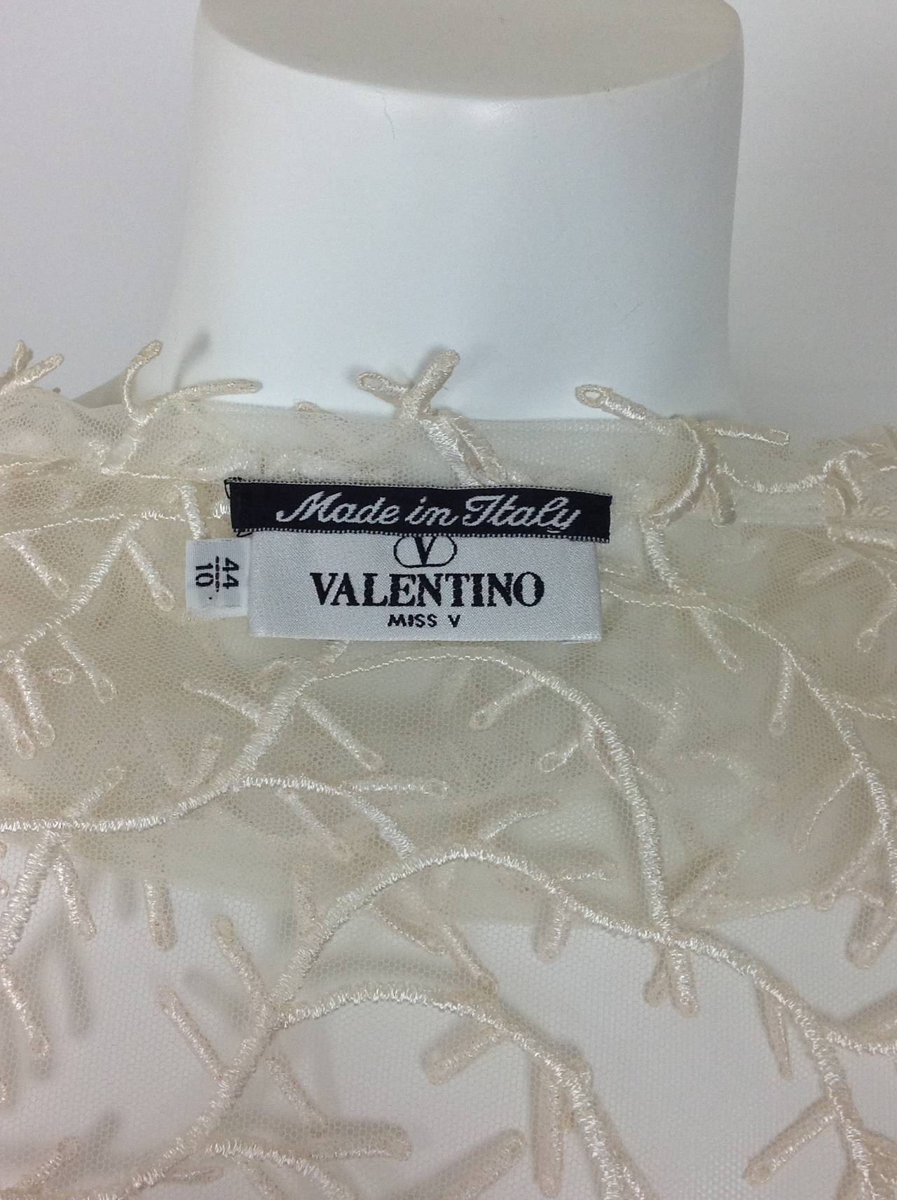 Cream Valentino mesh vine jacket         Size 44 3