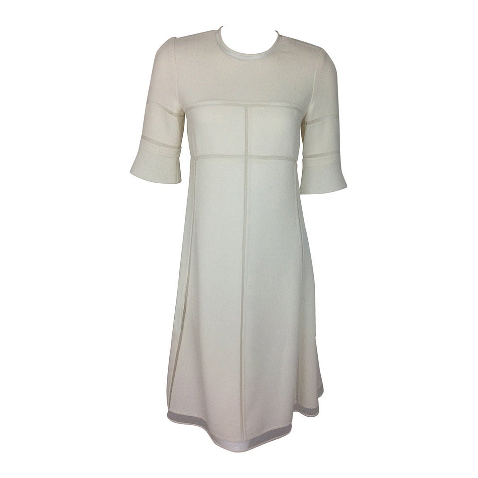 Chado Ralph Rucci cream crepe dress         NEW For Sale