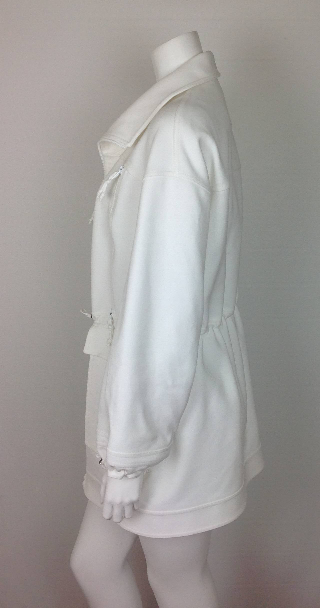 Women's White Chado Ralph Rucci Anorak Jacket              Size M