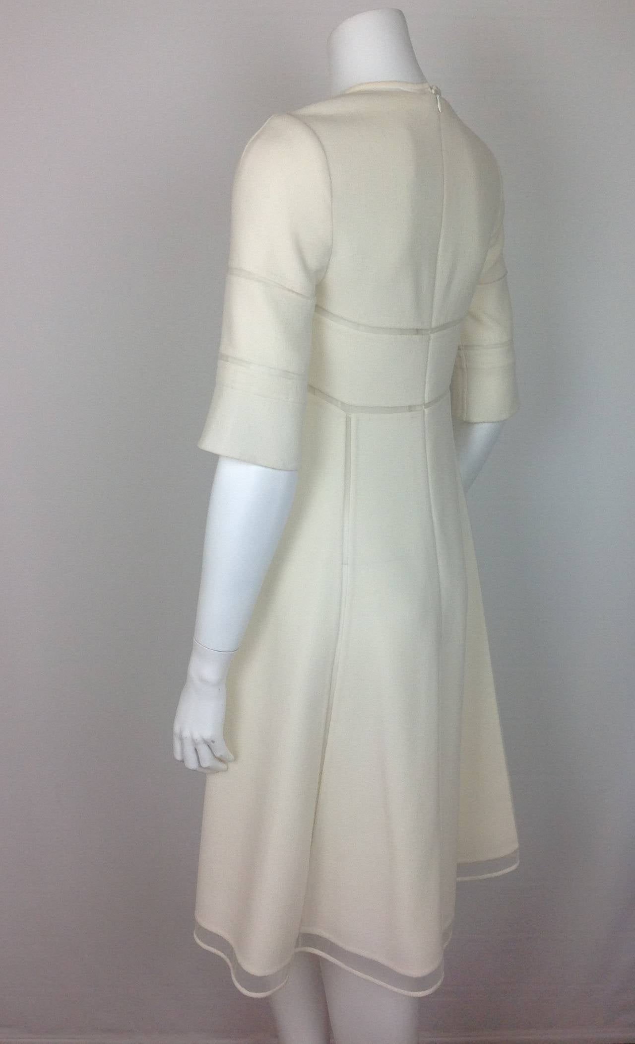 Gray Chado Ralph Rucci cream crepe dress         NEW For Sale